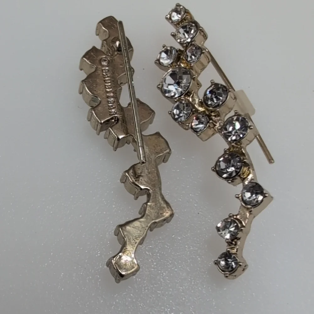 BaubleBar Gold and Silver Crystal Ear Climbers